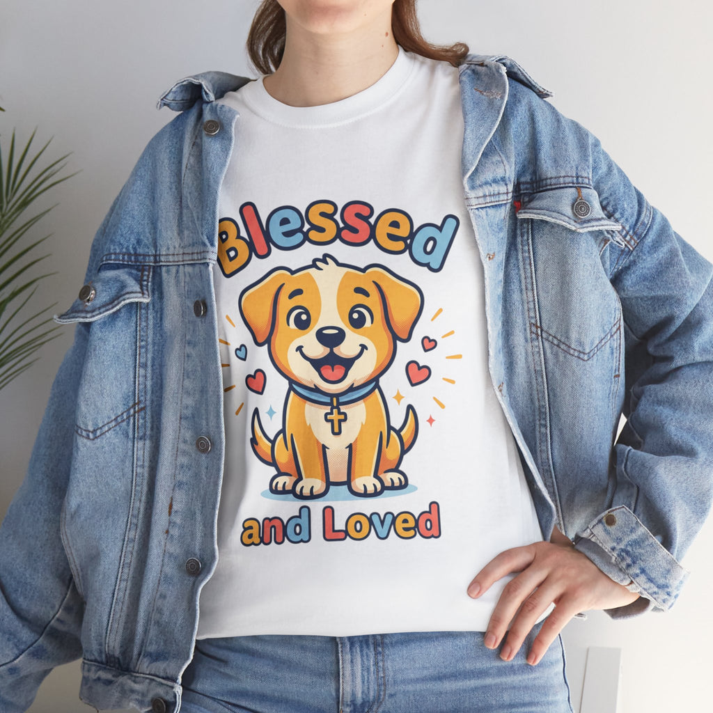 Blessed and Loved Puppy T-Shirt — Cute Dog Graphic Tee for Pet Lovers