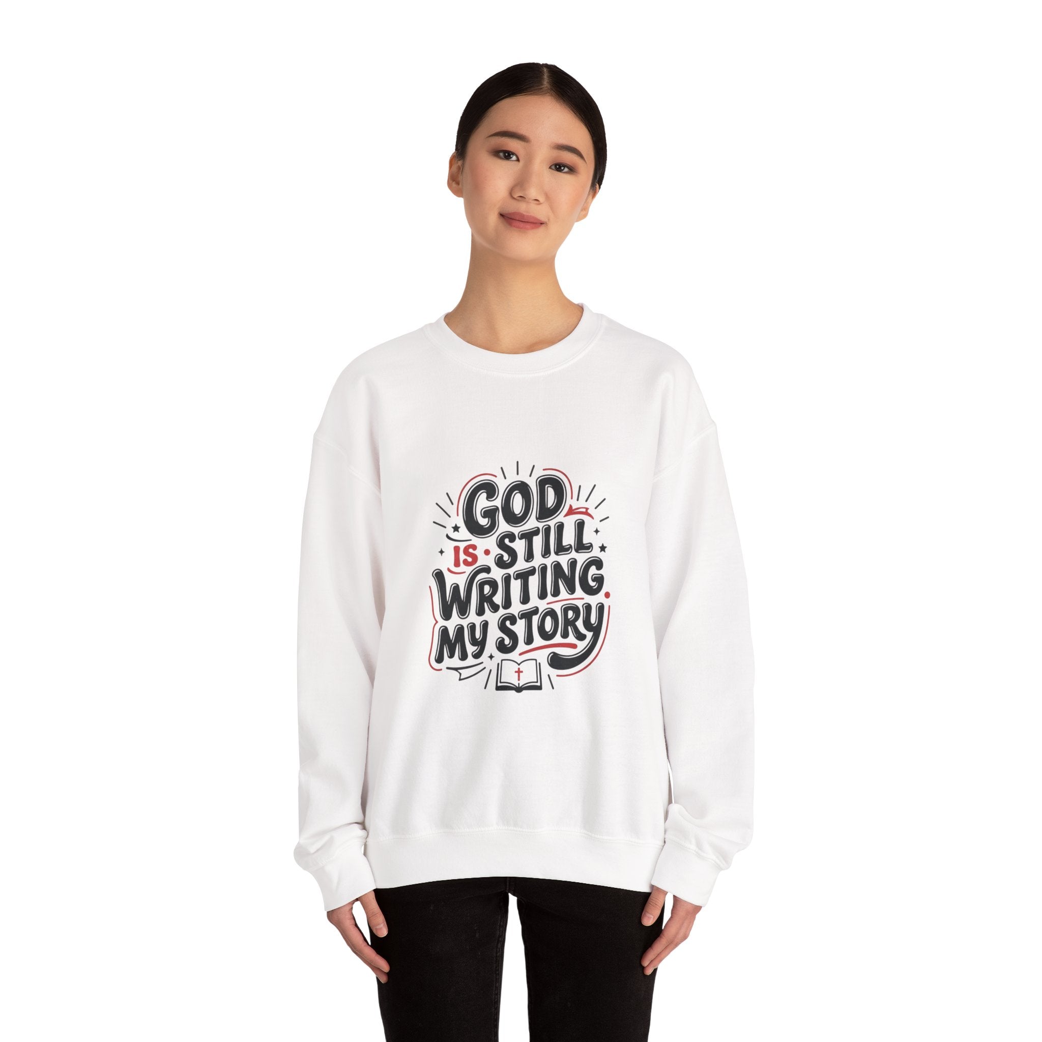 God Is Still Writing My Story Sweatshirt | Christian encouragement, groovy scripture