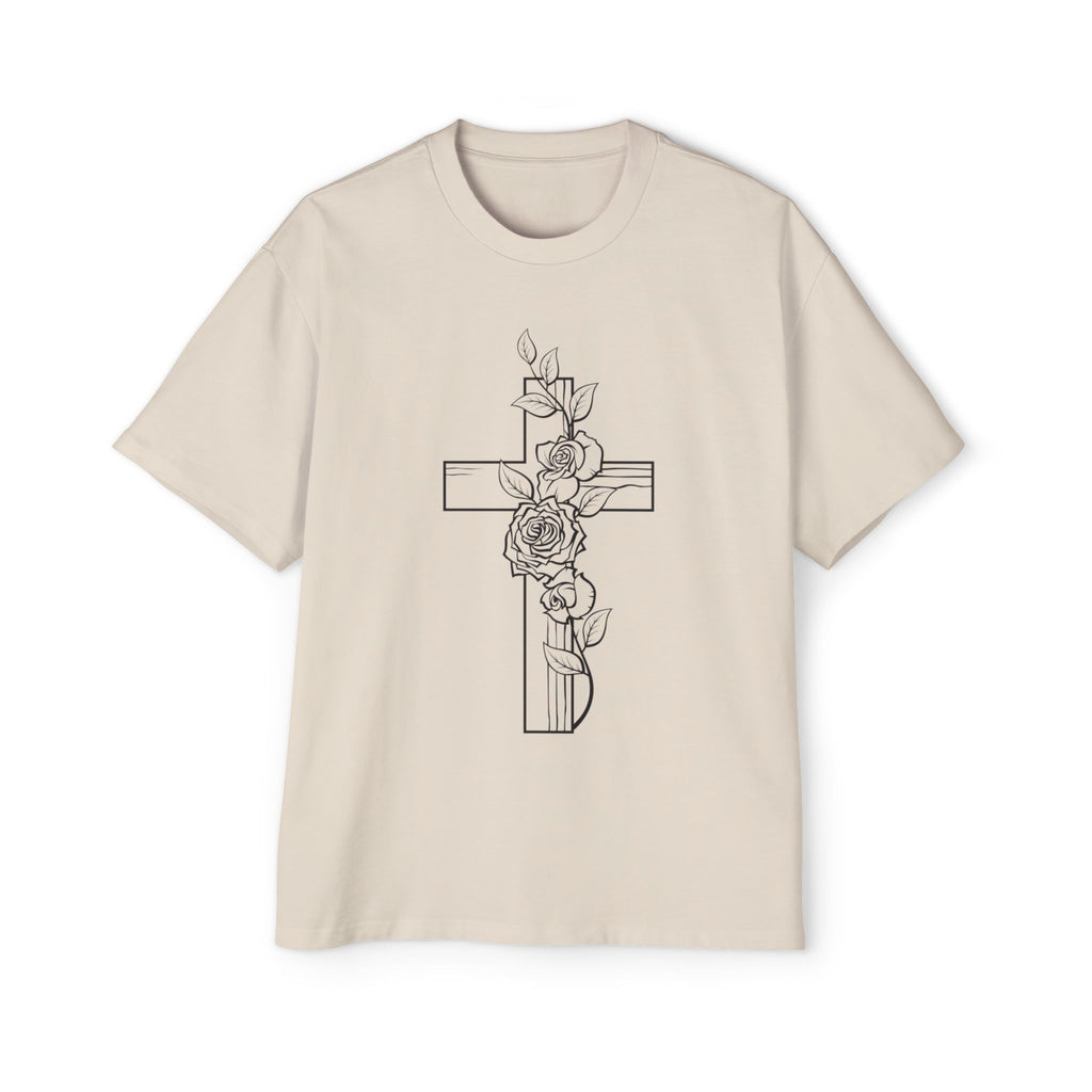 Cross and Rose| Grunge Christian Tee