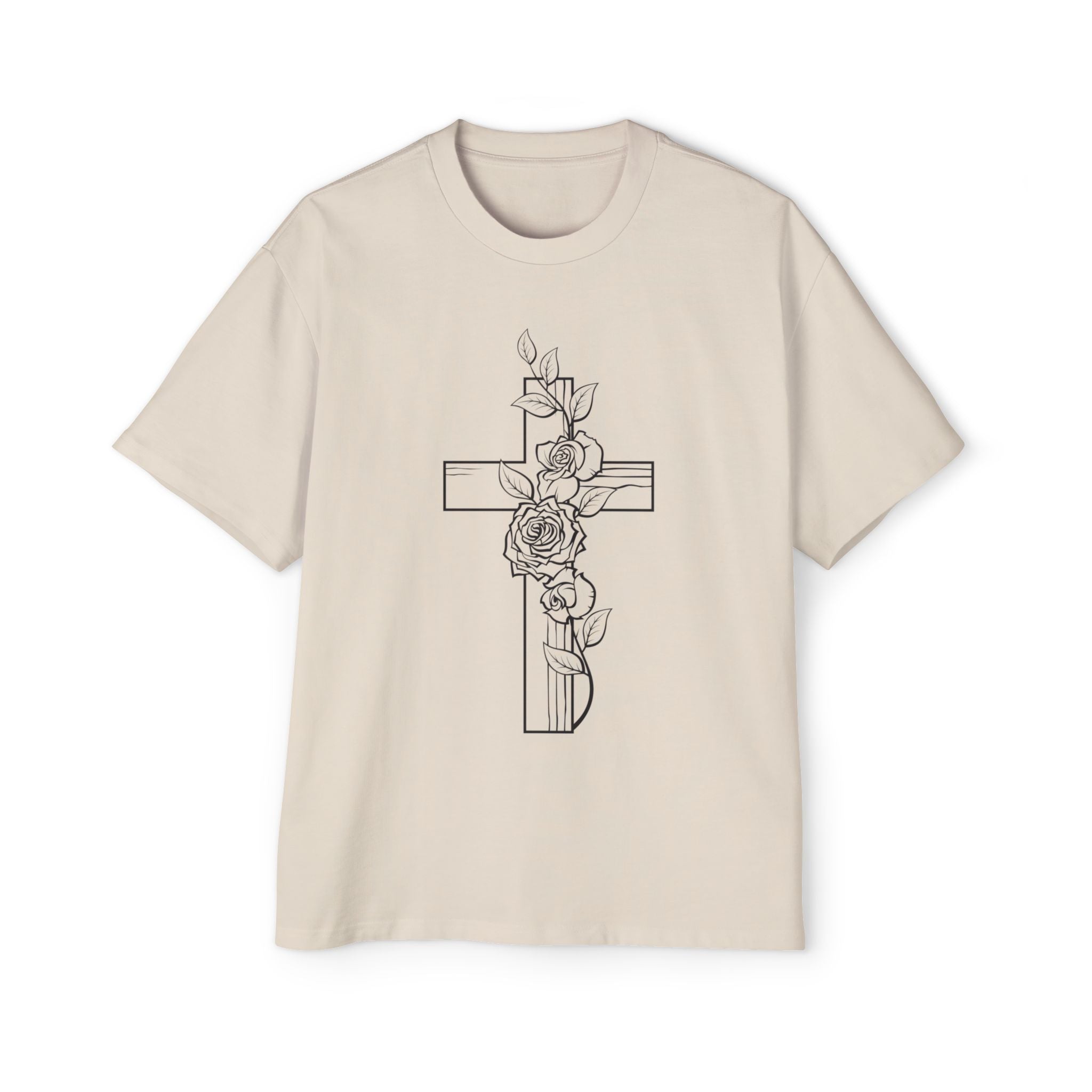 Cross and Rose| Grunge Christian Tee