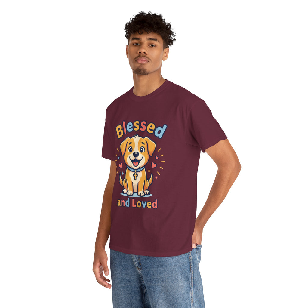 Blessed and Loved Puppy T-Shirt — Cute Dog Graphic Tee for Pet Lovers