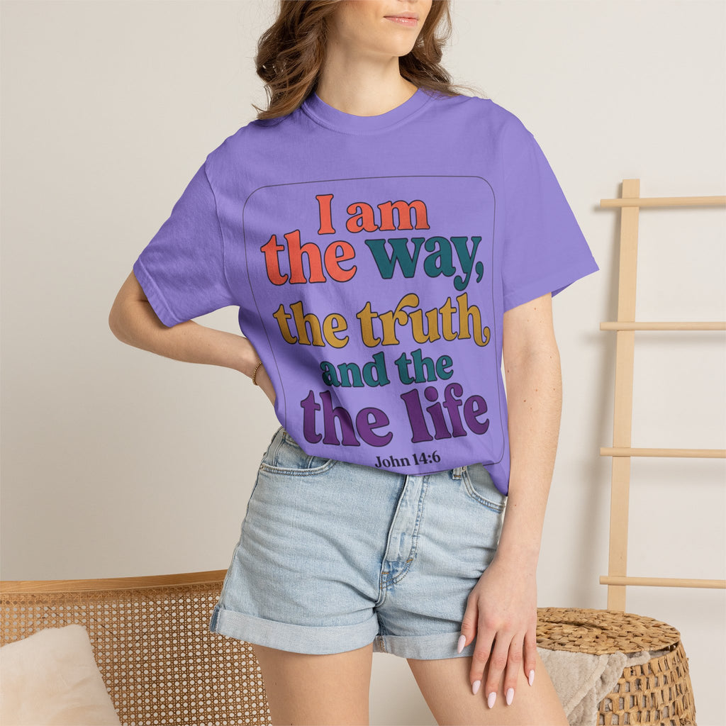 Christian T-Shirt — "I Am the Way, the Truth, and the Life" Retro Scripture Tee (John 14:6)