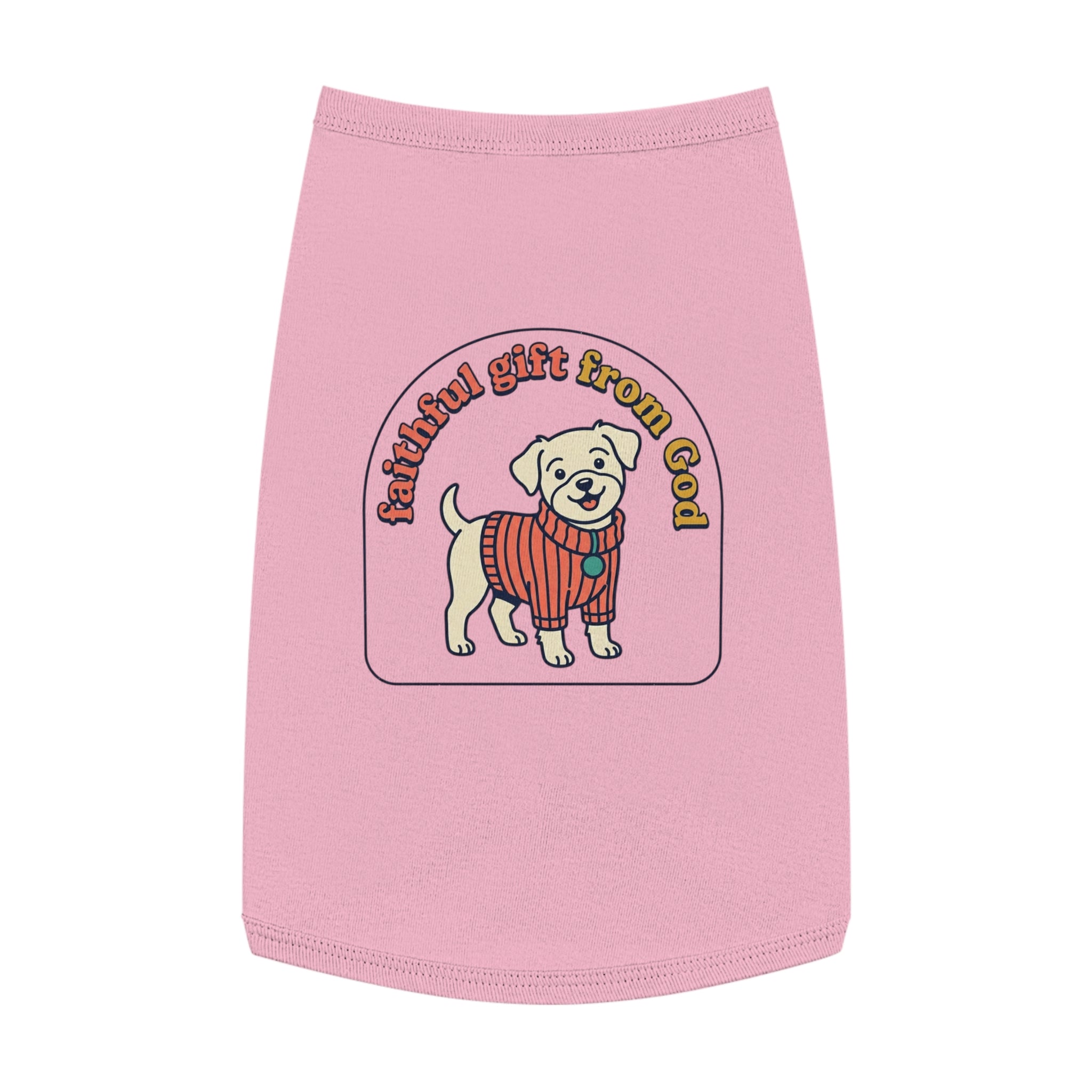 Dog Tank Top — 'Faithful Friend' Sweater-Print Pet Tee