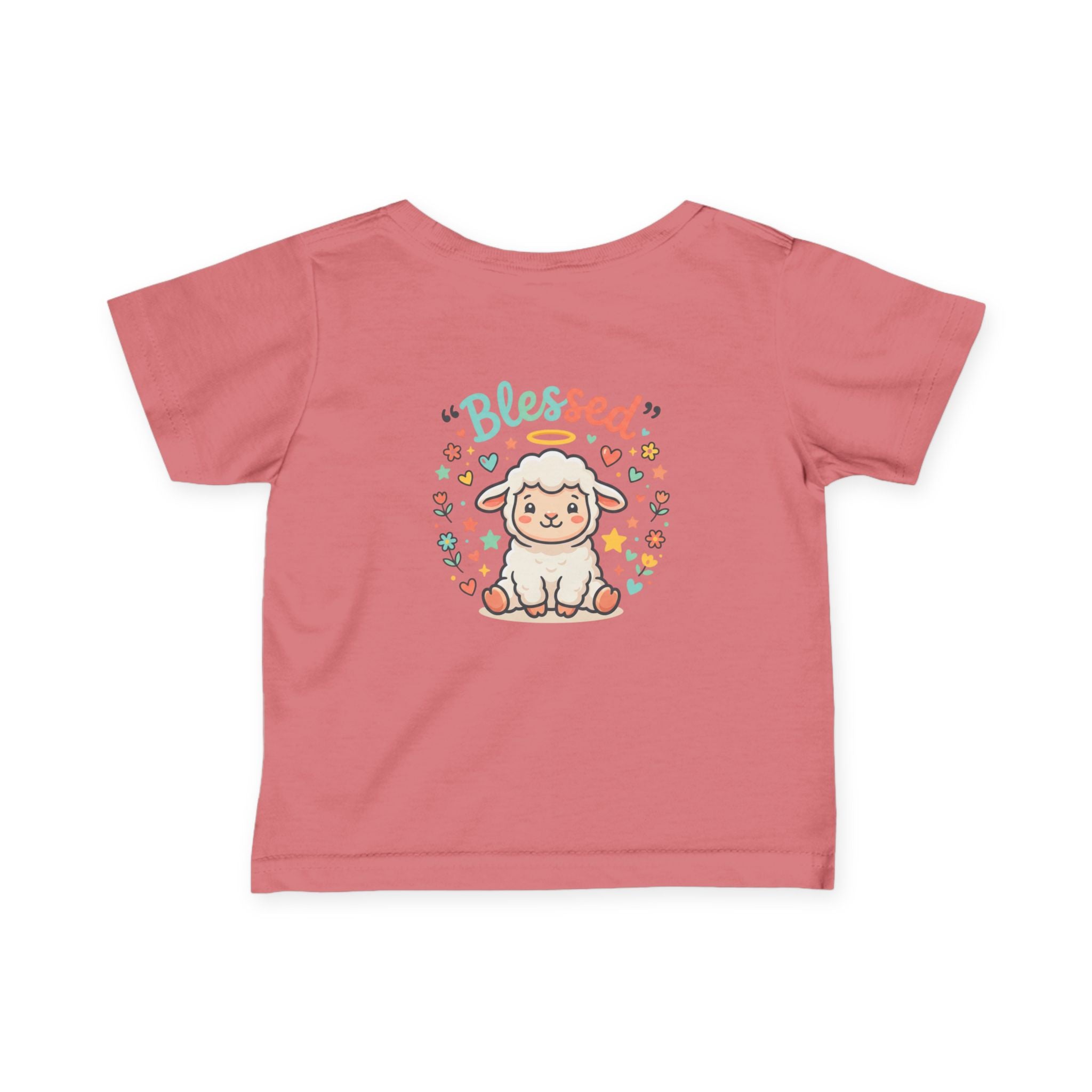 Infant Tee - 'Blessed' Cute Lamb Baby Shirt (Newborn Baptism, Christening Gift)