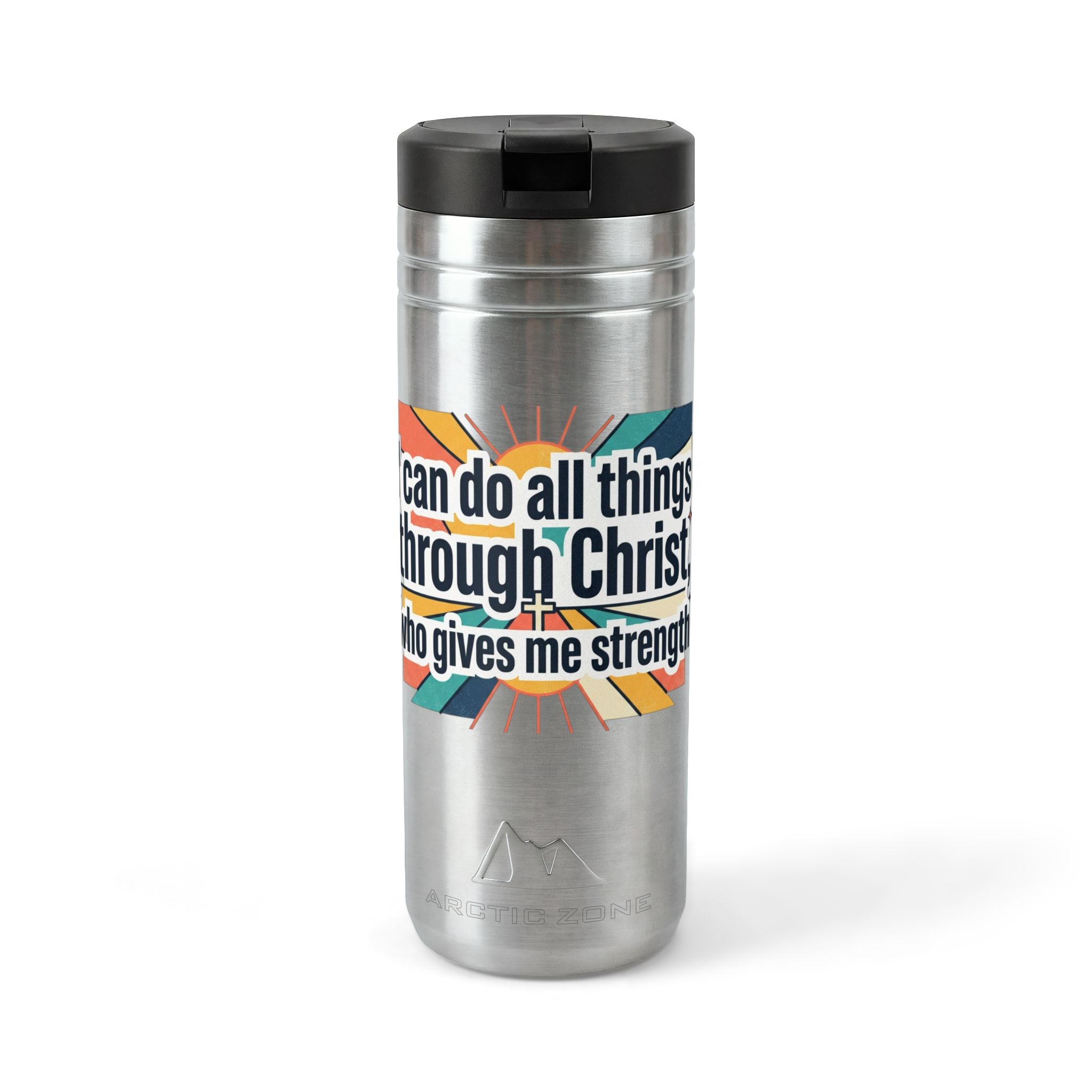 i can do all things emblem tumbler | Stainless steel straw tumbler 24oz
