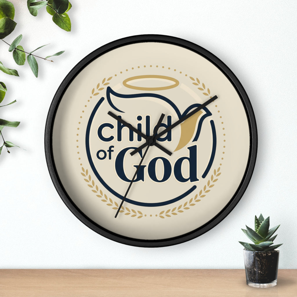 Child of God Wall Clock | Christian Decor, Dove and Halo Design