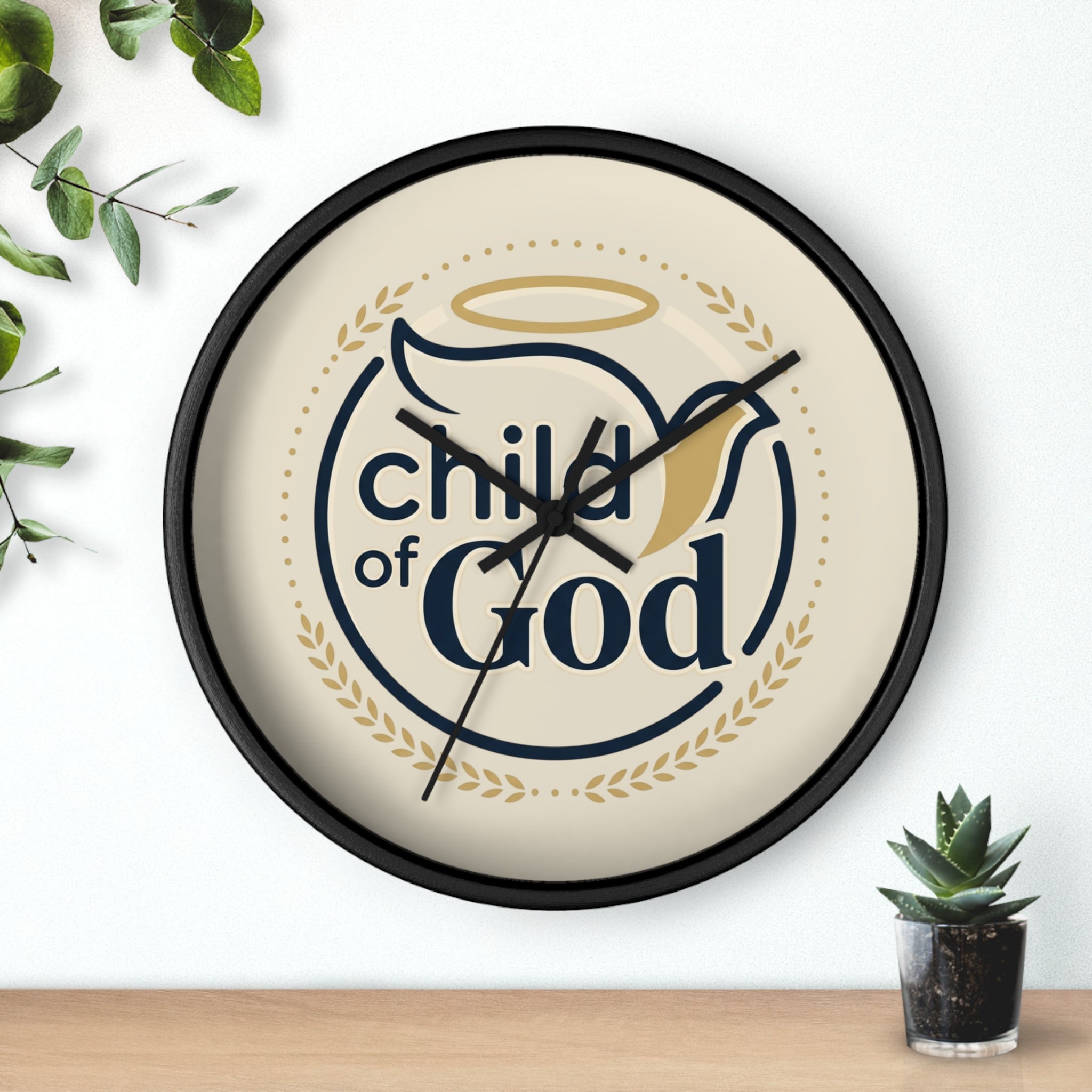 Child of God Wall Clock | Christian Decor, Dove and Halo Design