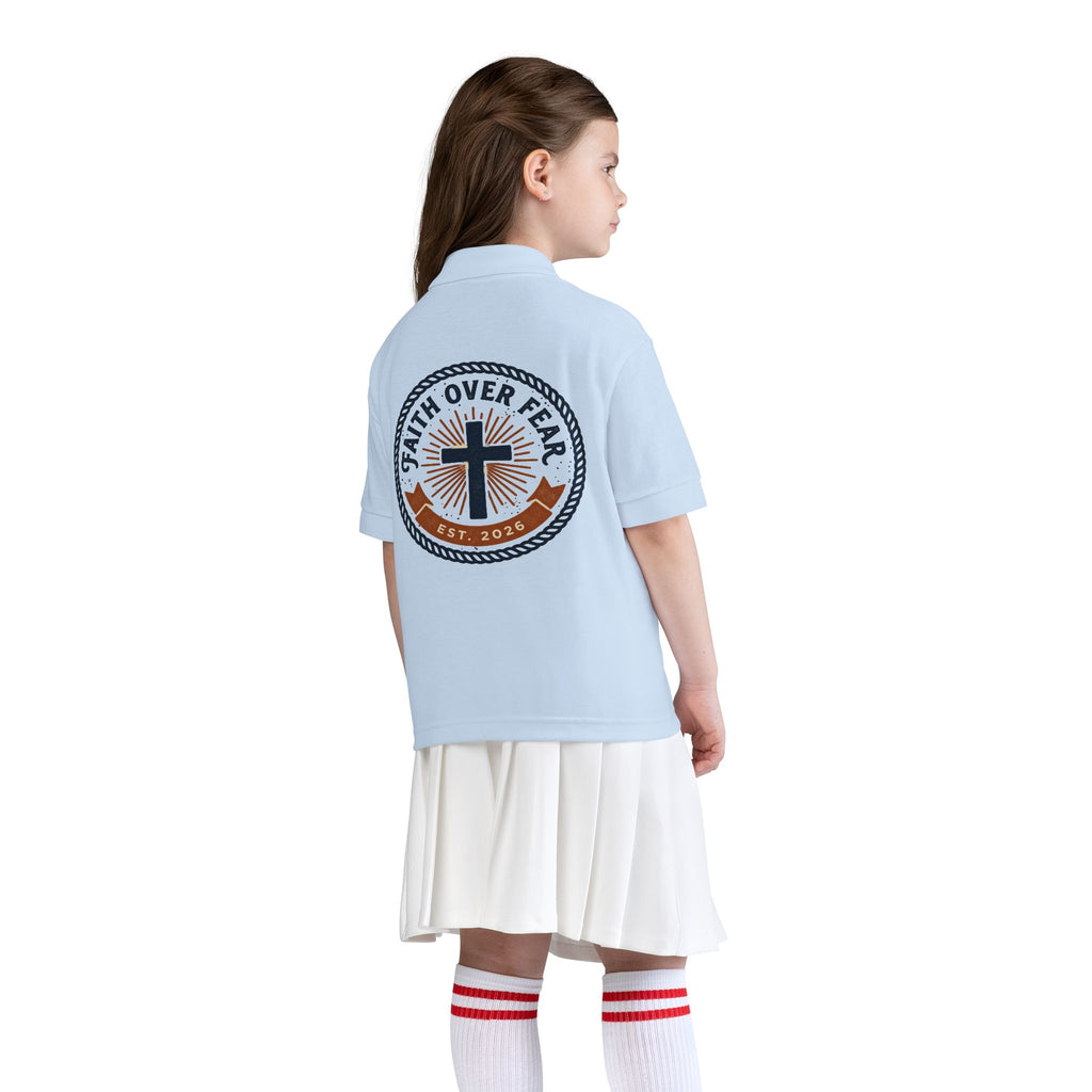 Faith over Fear design Youth Polo