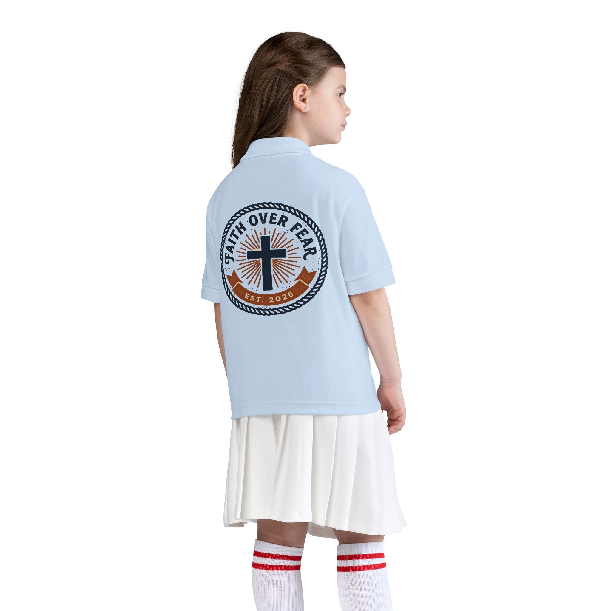 Faith over Fear design Youth Polo