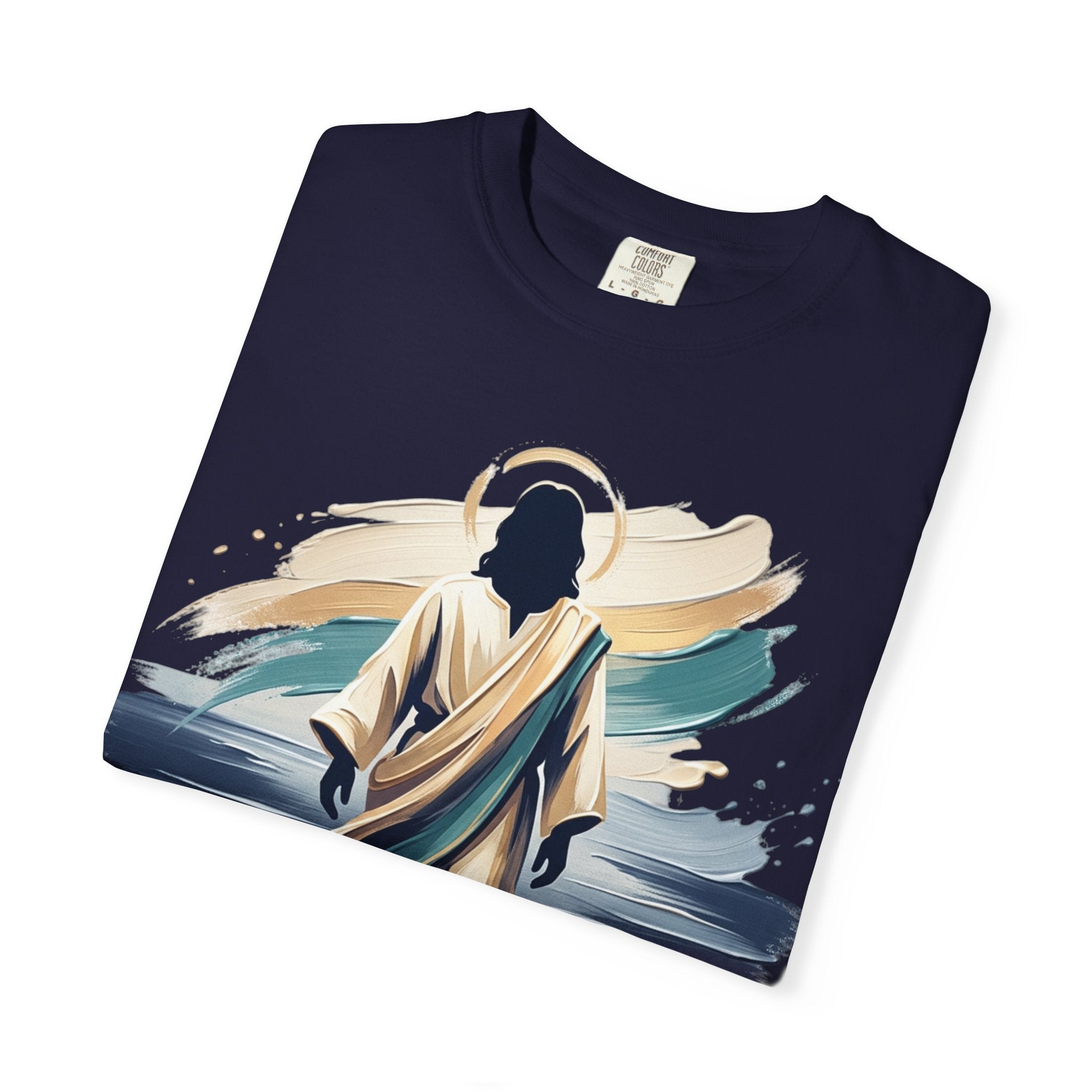 Jesus Walking on Water T-Shirt — Inspirational Christian Faith Tee