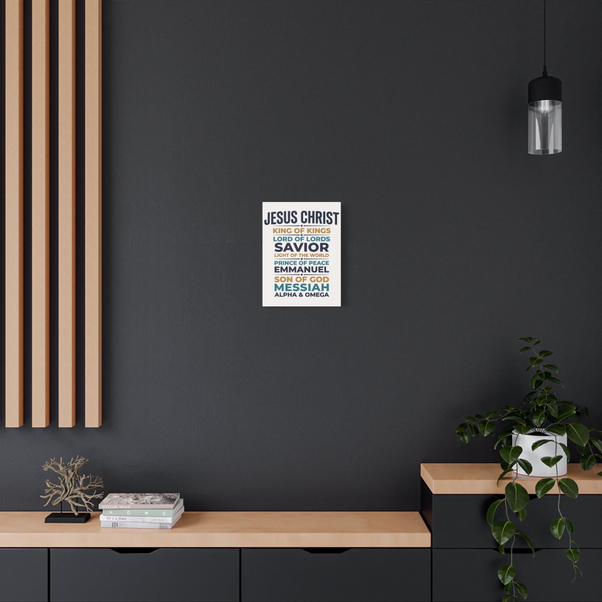 Jesus Christ Typography Wall Art Canvas | Matte Stretched Canvas