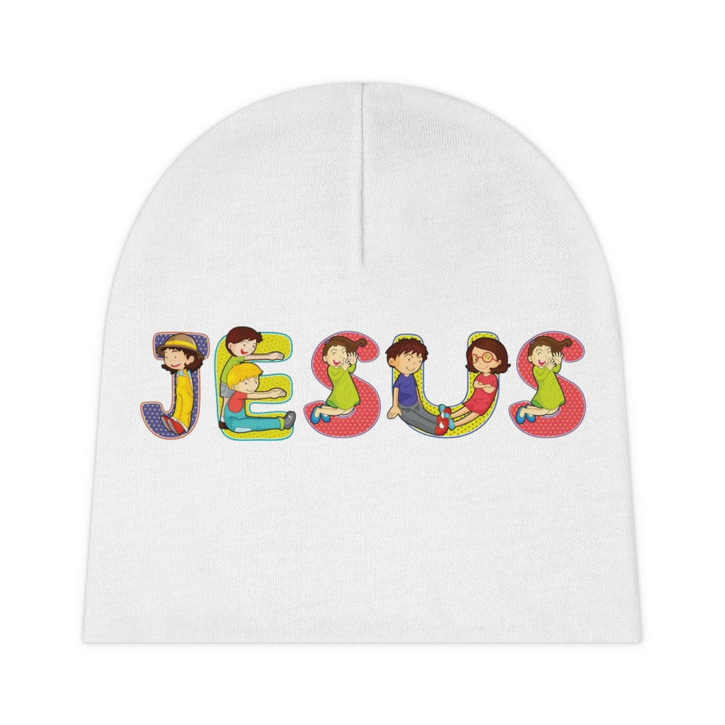 Jesús kids letters Baby Beanie | Name Christian baby hat