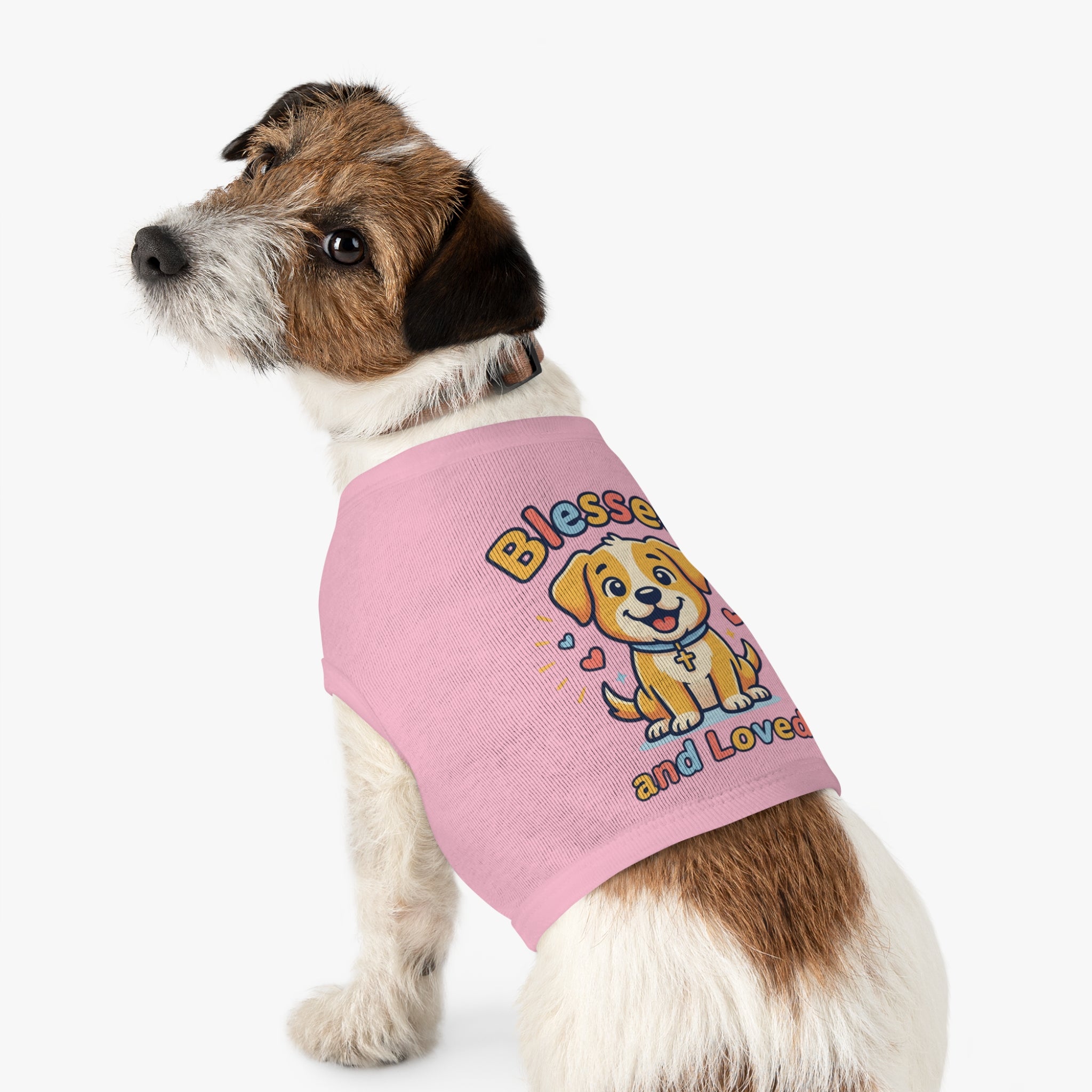 Blessed and Loved Pet Tank Top — Cute Dog Faith Graphic