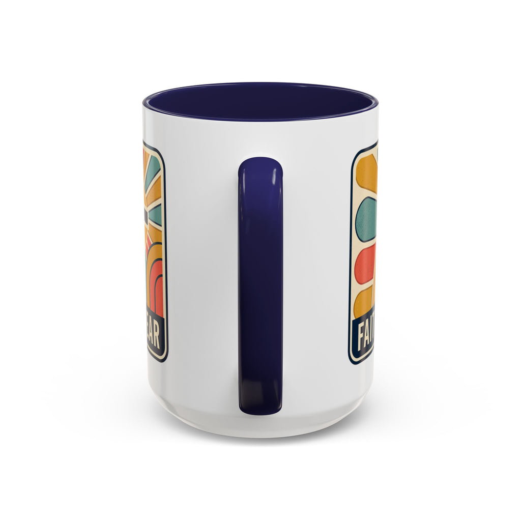 Faith over fear Retro Script Mug | Accent Coffee Mug