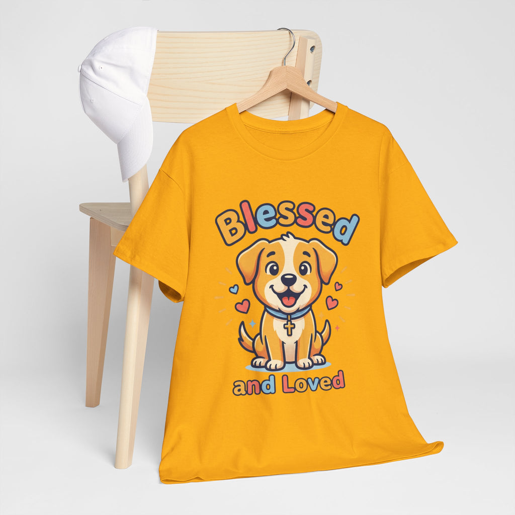 Blessed and Loved Puppy T-Shirt — Cute Dog Graphic Tee for Pet Lovers