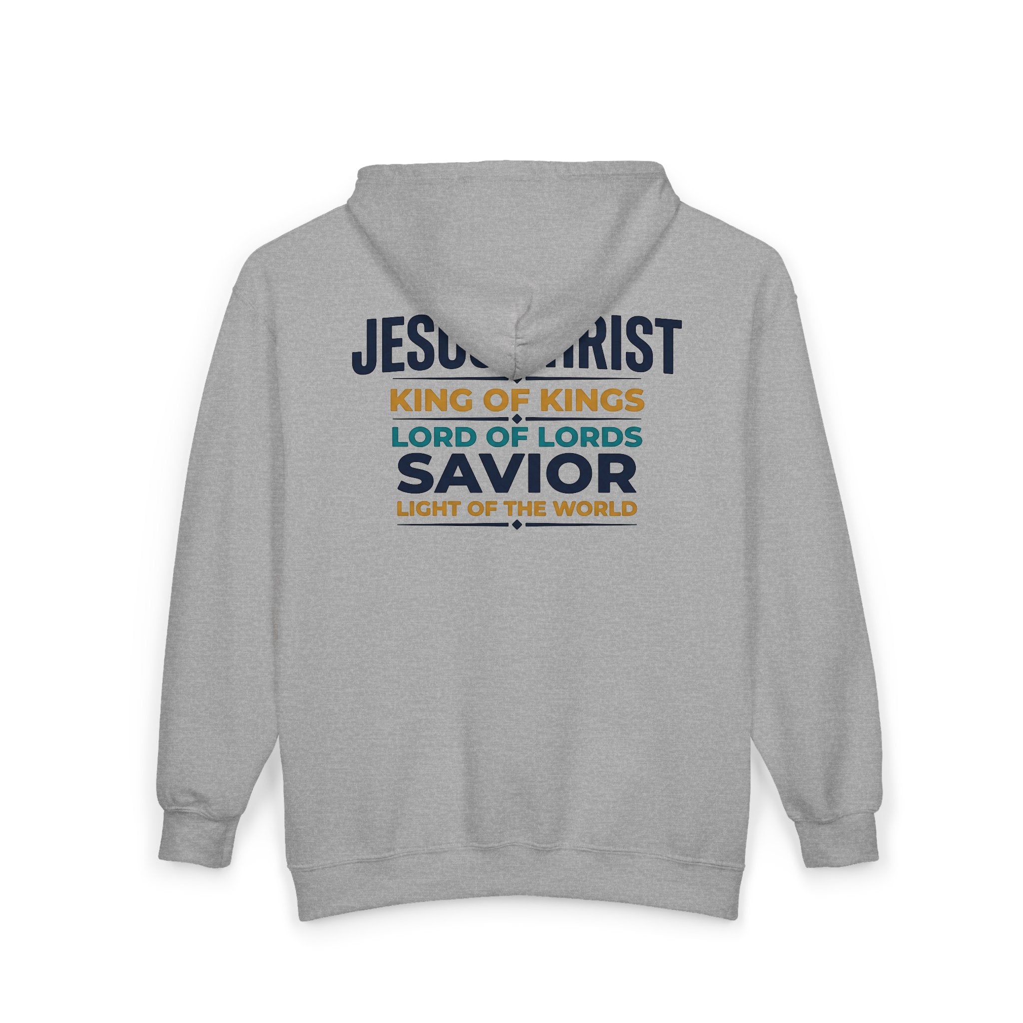 King of Kings Hoodie — Religious Faith Unisex Zip-Up Sweatshirt