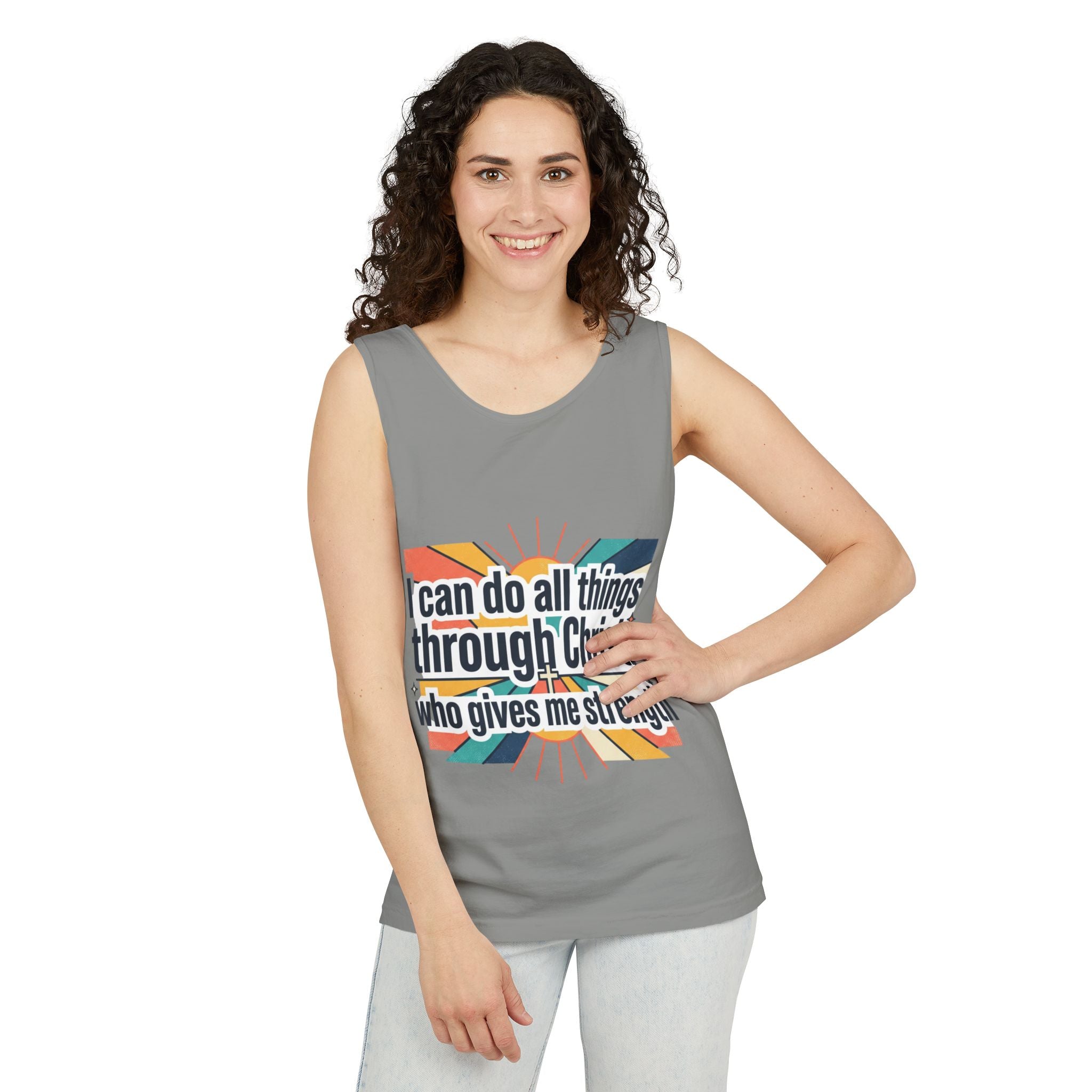 I can do all things tank top | Christian faith apparel