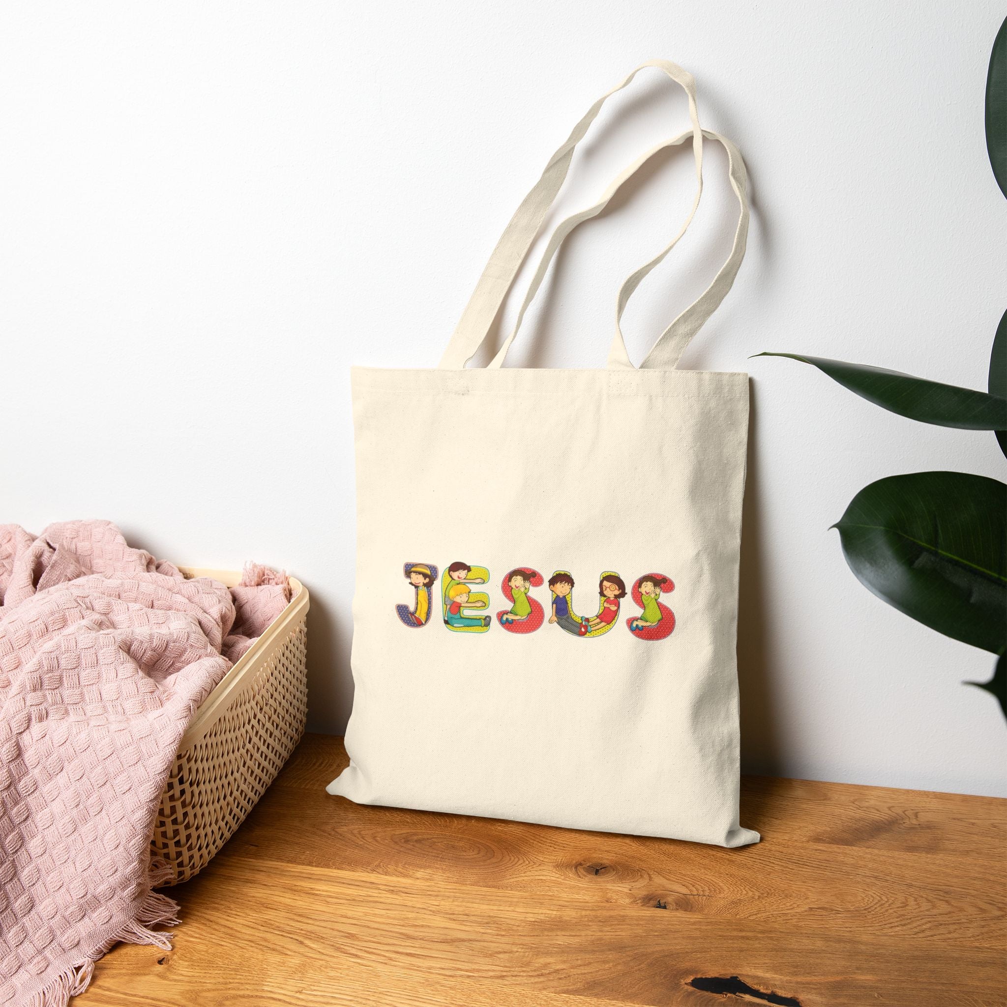 Jesus Tote | Christian encouragement, pastel retro groovy
