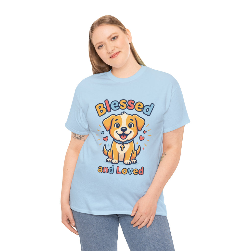 Blessed and Loved Puppy T-Shirt — Cute Dog Graphic Tee for Pet Lovers