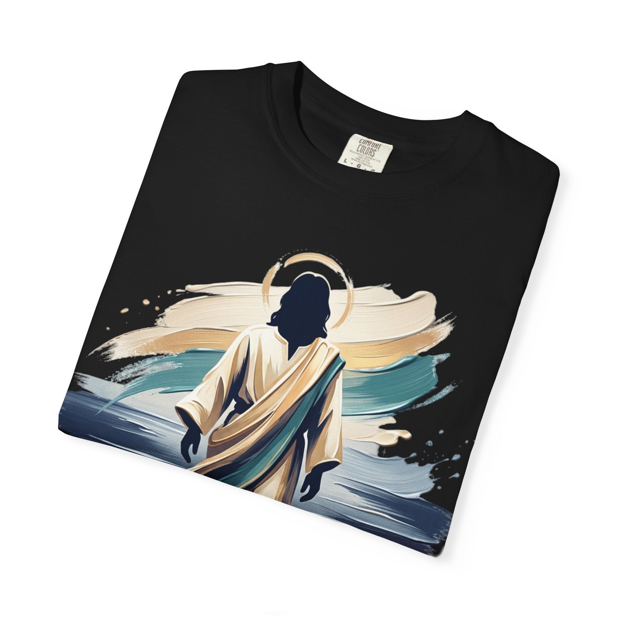 Jesus Walking on Water T-Shirt — Inspirational Christian Faith Tee