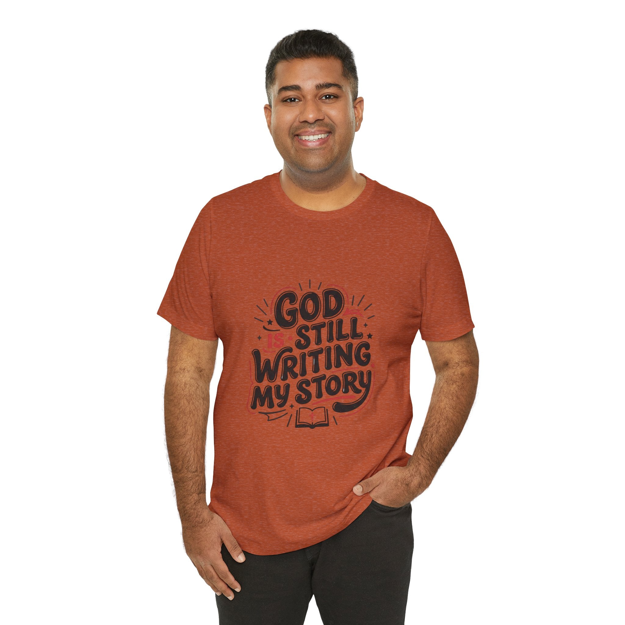 God Is Still Writing My Story T-Shirt | Christian encouragement, pastel groovy scripture