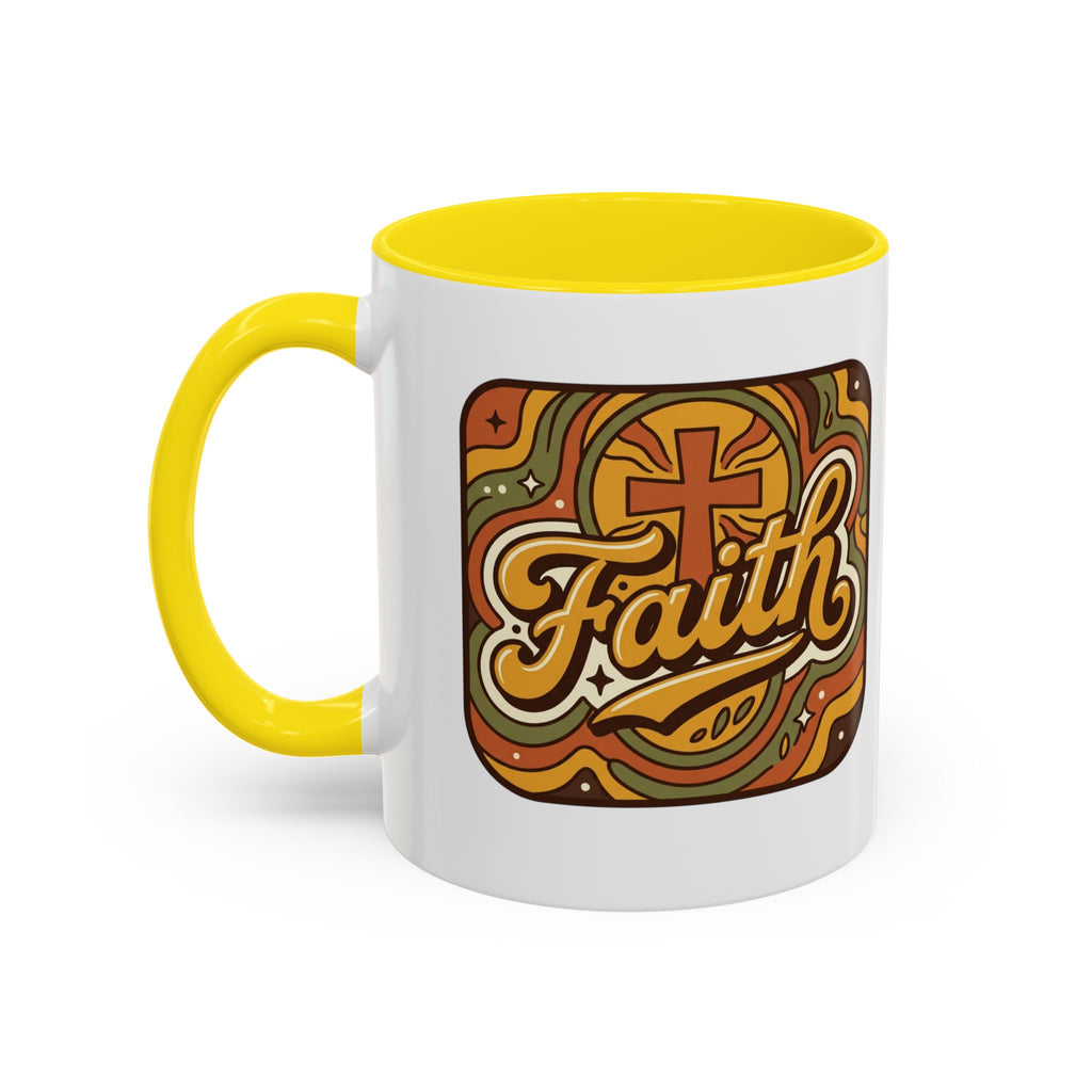 Faith Retro Script Mug | Accent Coffee Mug