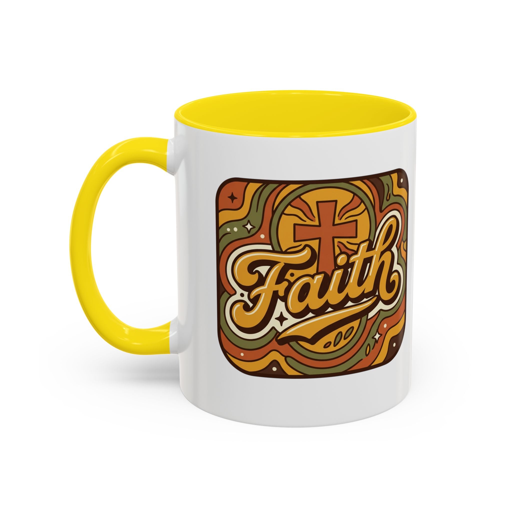 Faith Retro Script Mug | Accent Coffee Mug