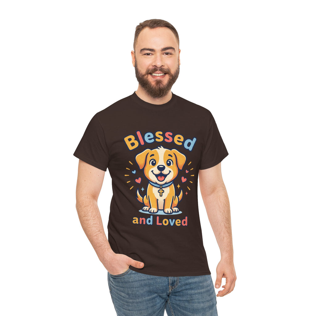 Blessed and Loved Puppy T-Shirt — Cute Dog Graphic Tee for Pet Lovers