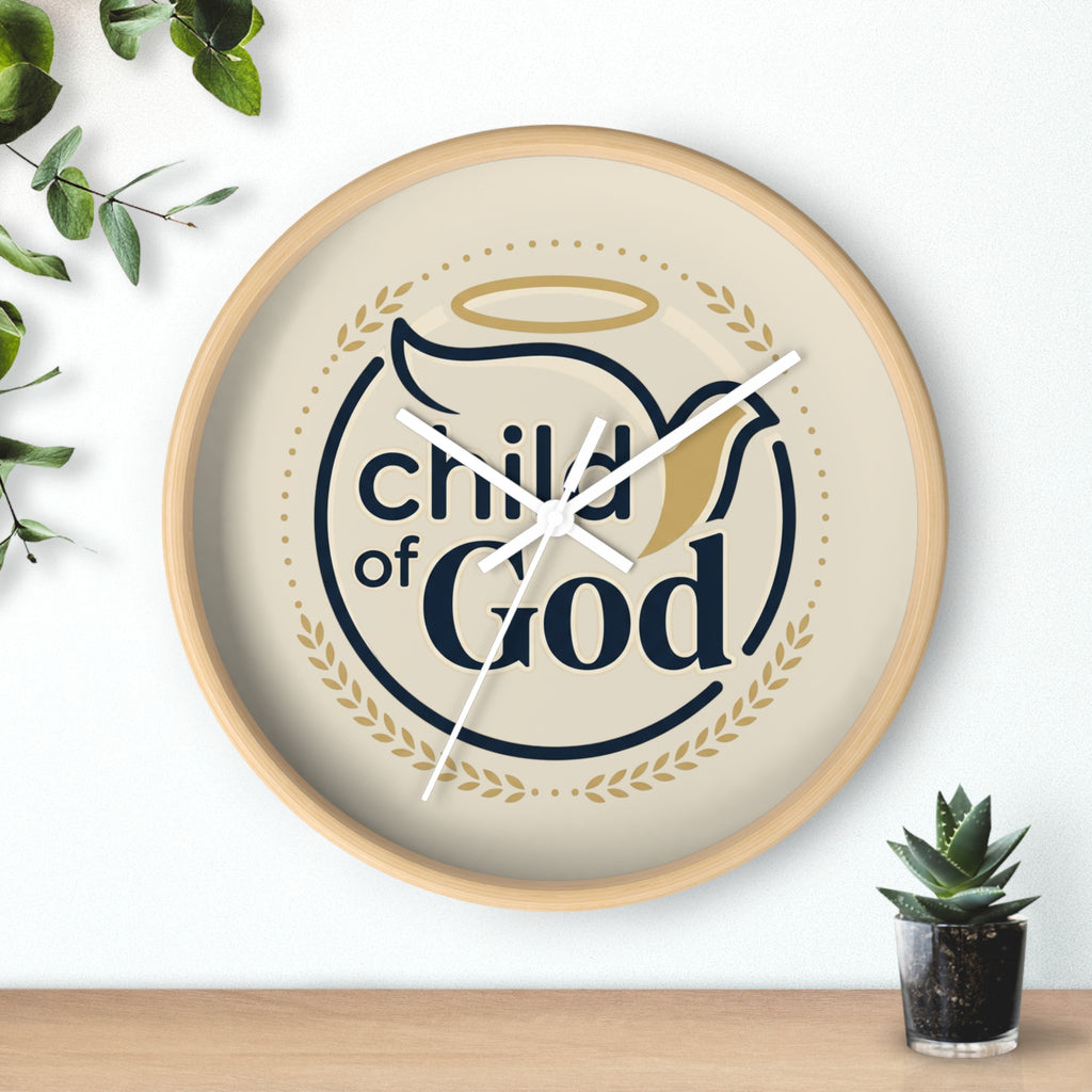 Child of God Wall Clock | Christian Decor, Dove and Halo Design