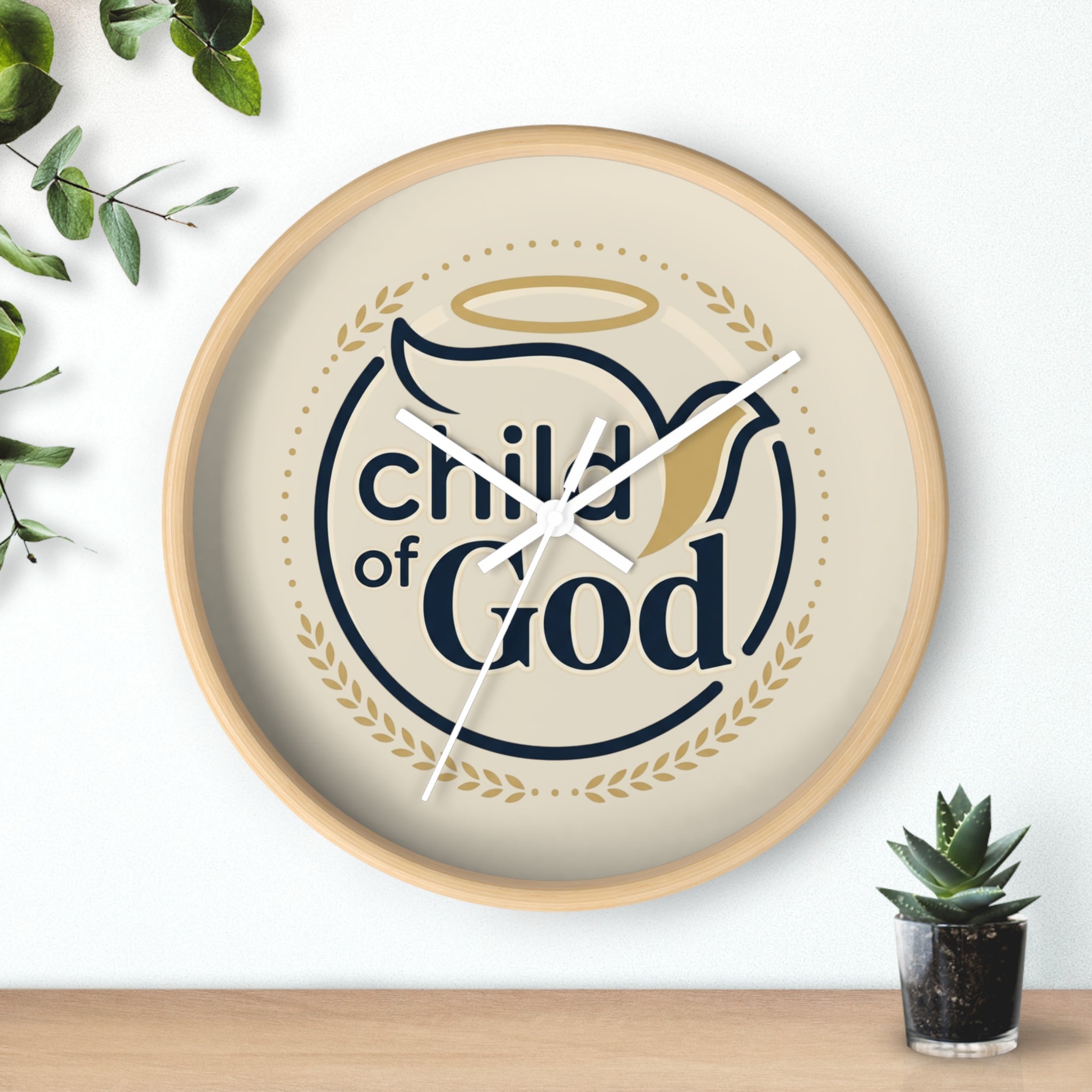 Child of God Wall Clock | Christian Decor, Dove and Halo Design