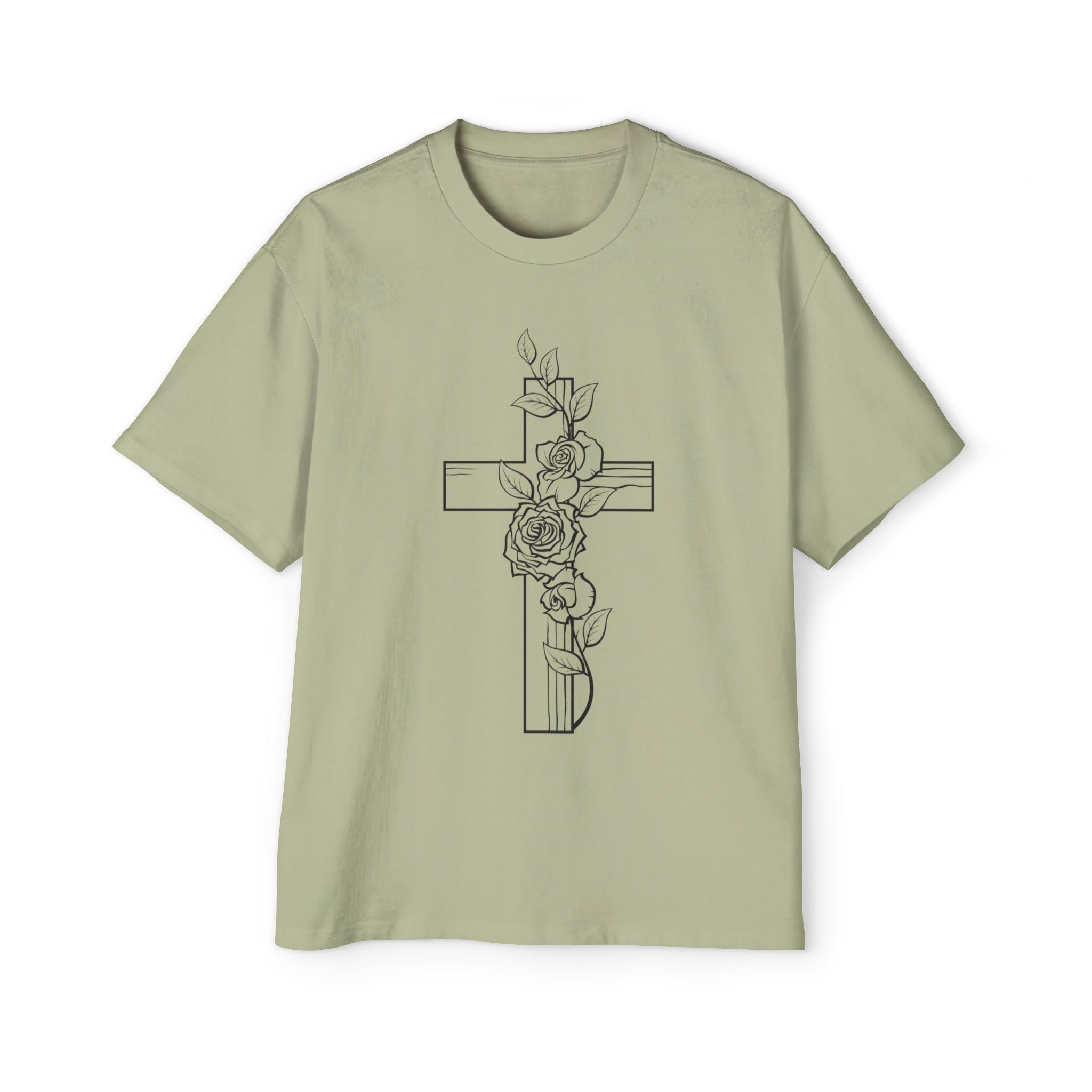 Cross and Rose| Grunge Christian Tee
