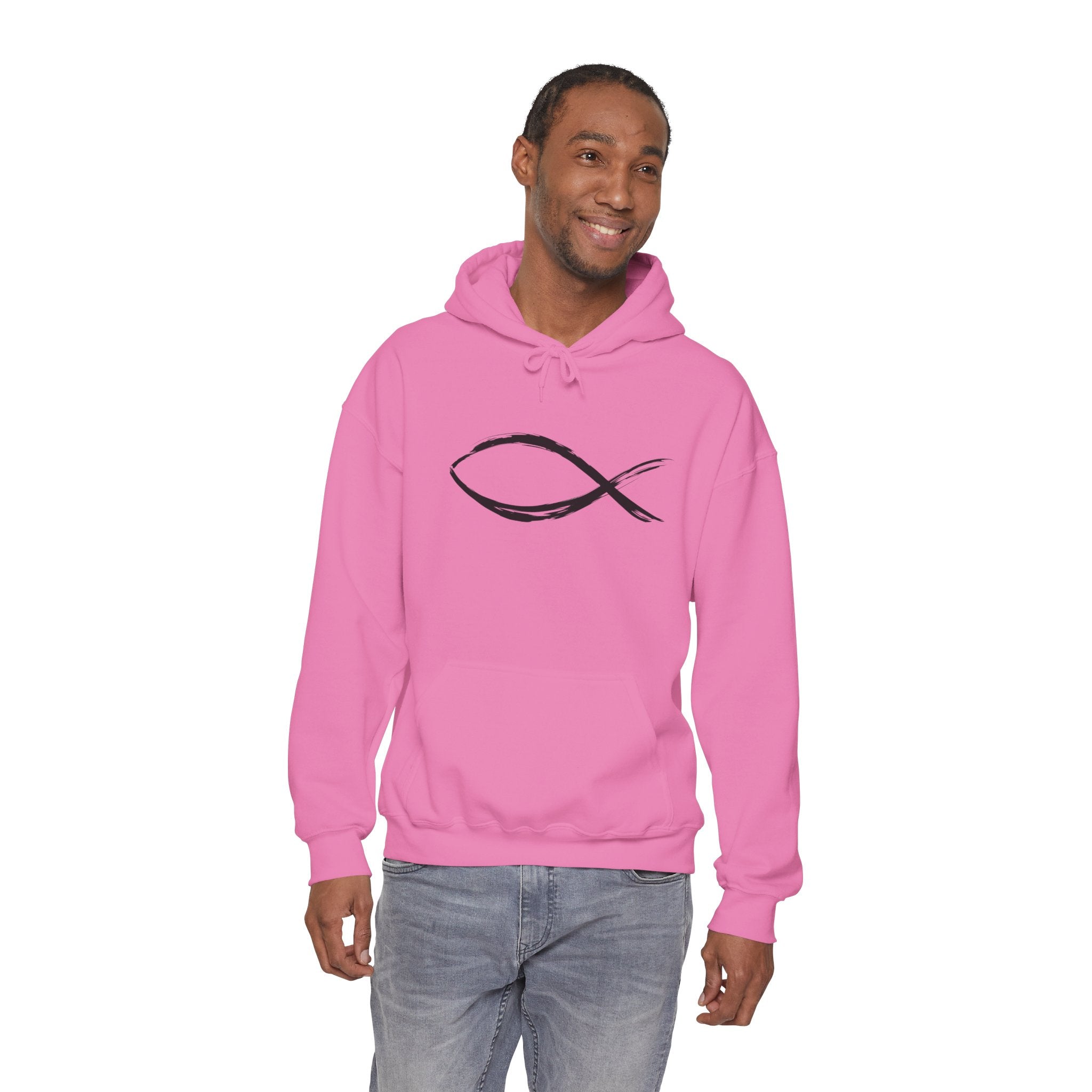 Christian Fish Symbal Heavy Blend™ Hooded Sweatshirt