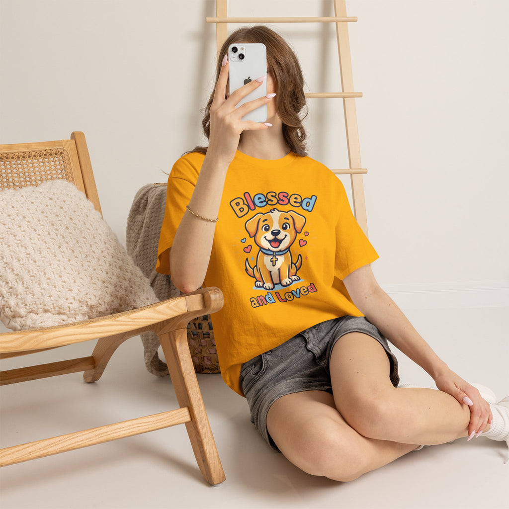 Blessed and Loved Puppy T-Shirt — Cute Dog Graphic Tee for Pet Lovers