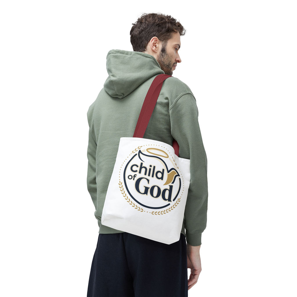 Child of God Tote Bag — All-Over Print Christian Canvas Tote