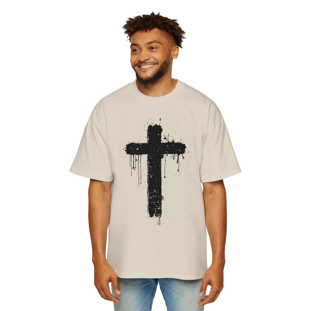 Dripping Paint Cross T-Shirt | Grunge Christian Tee