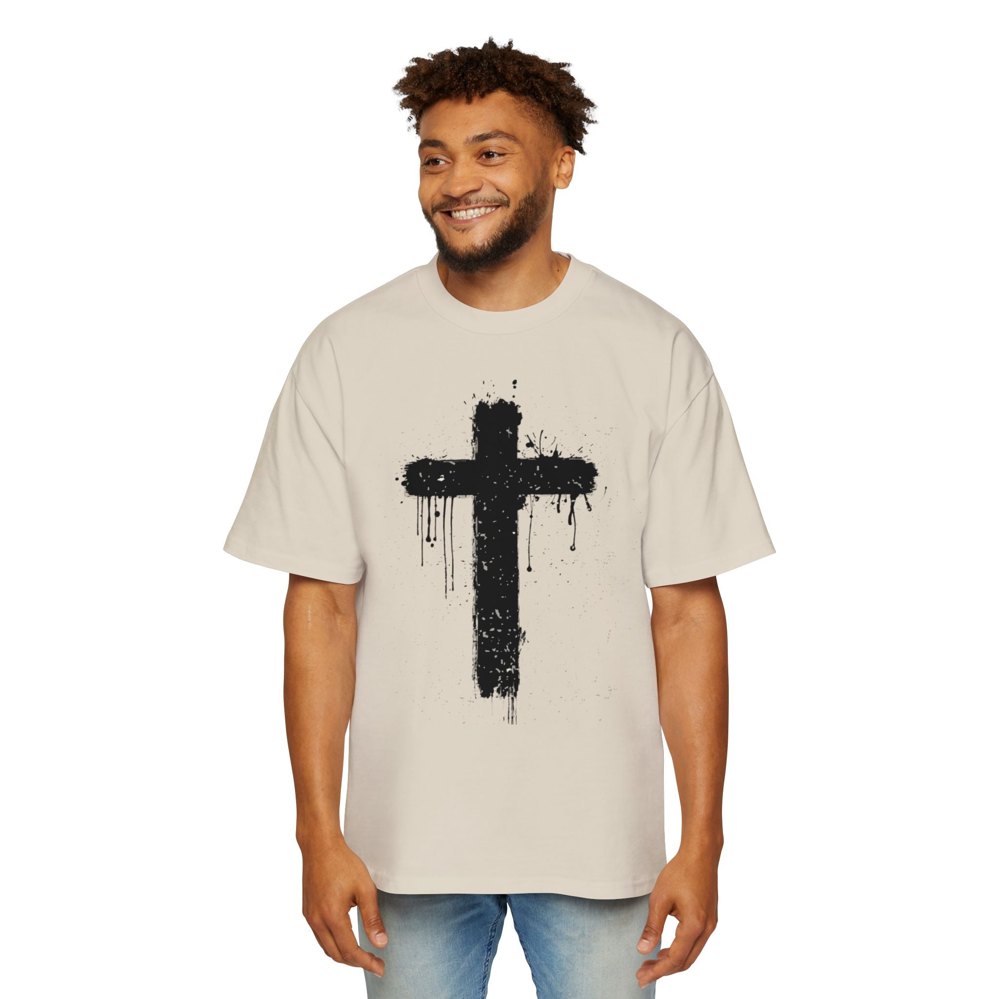 Dripping Paint Cross T-Shirt | Grunge Christian Tee