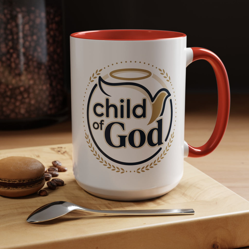 Child of God Accent Coffee Mug — 11/15 oz Christian Faith Ceramic Mug