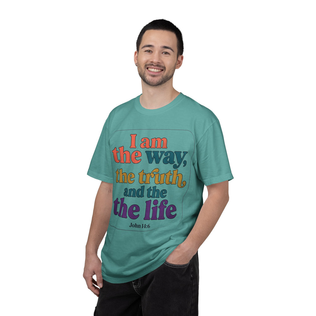 Christian T-Shirt — "I Am the Way, the Truth, and the Life" Retro Scripture Tee (John 14:6)