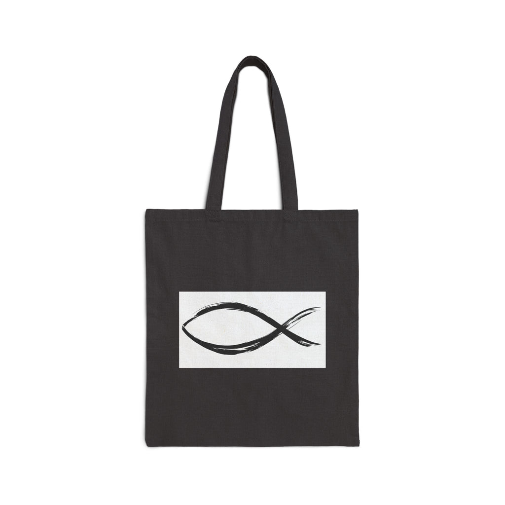 Fish Symbol Tote | Christian encouragement, pastel retro groovy