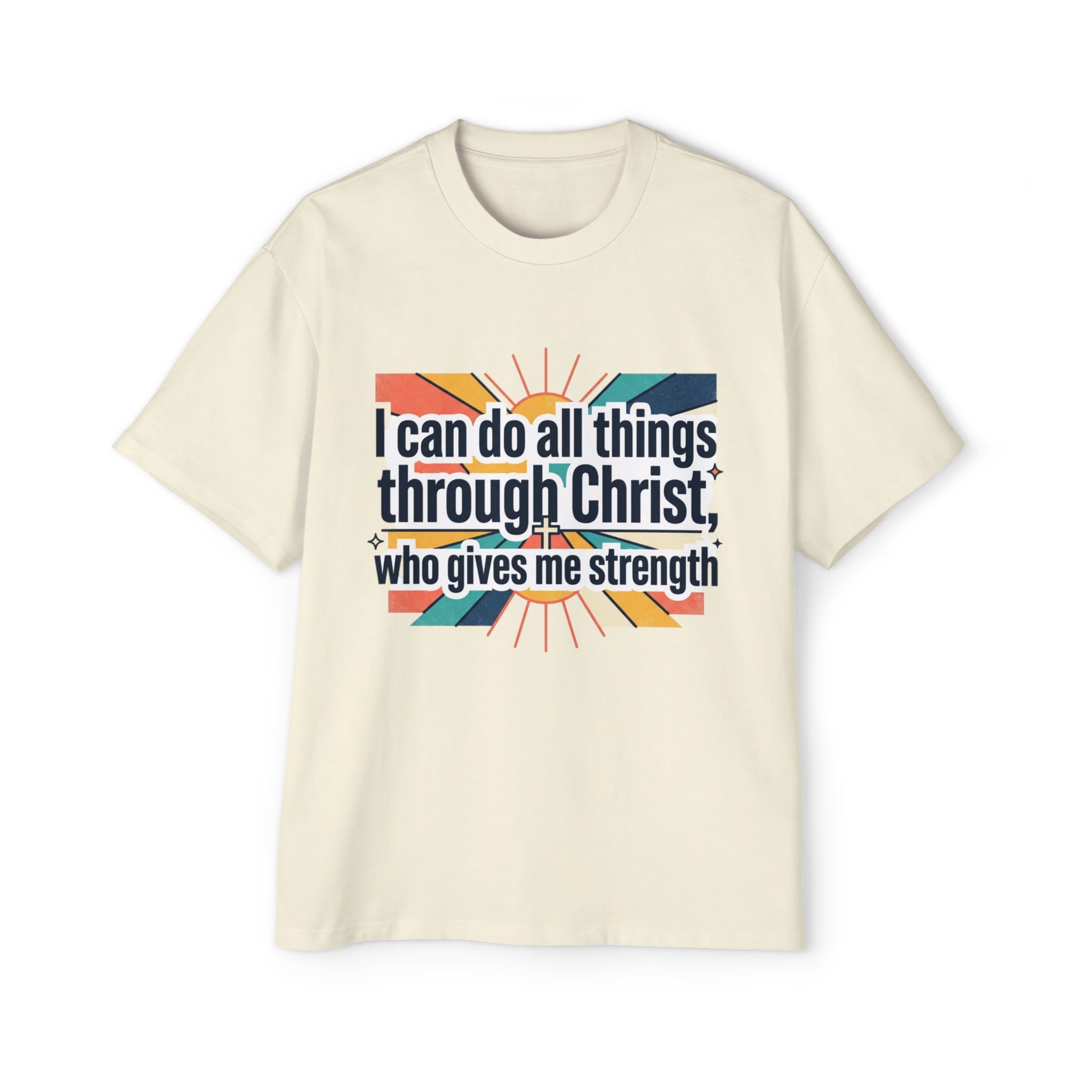 I can do all things through Christ who gives me strength T-Shirt | Grunge Christian Tee