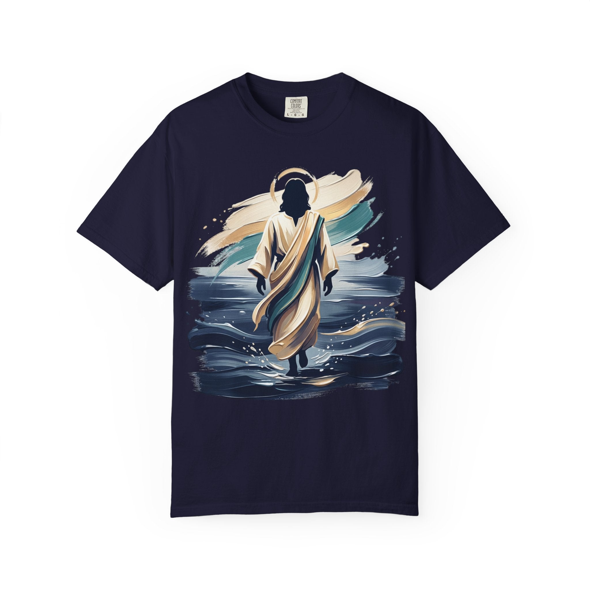 Jesus Walking on Water T-Shirt — Inspirational Christian Faith Tee