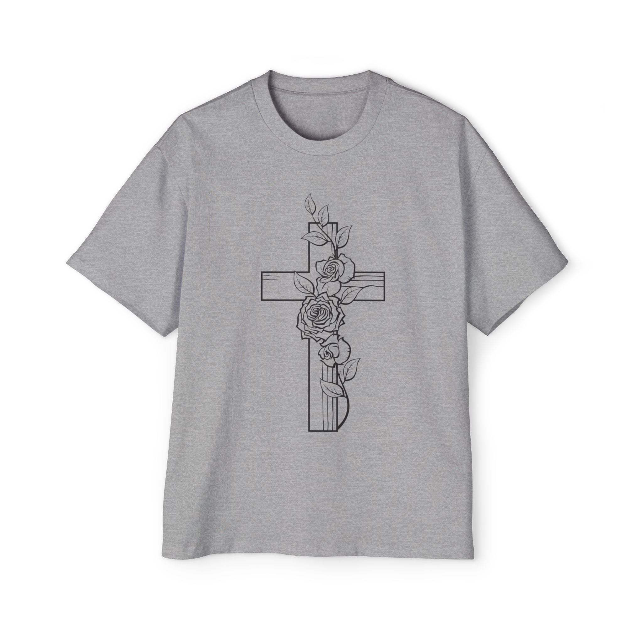 Cross and Rose| Grunge Christian Tee