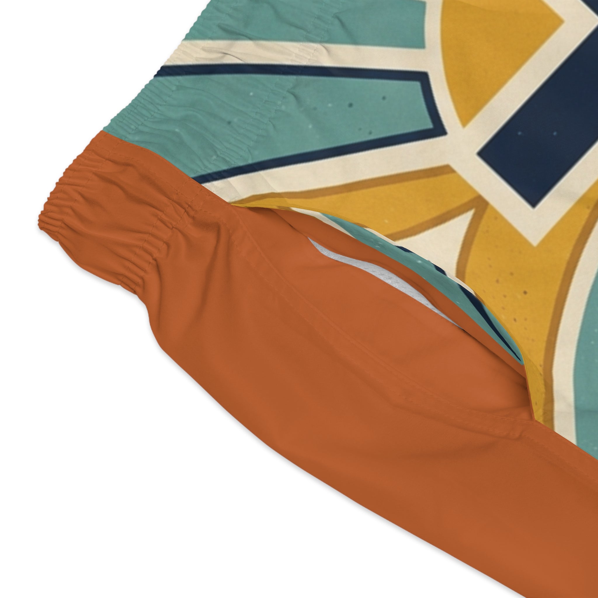 Faith over fear— Retro Orange Cross Beach Shorts