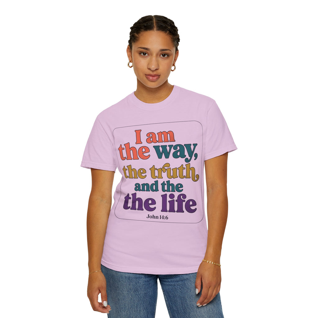 Christian T-Shirt — "I Am the Way, the Truth, and the Life" Retro Scripture Tee (John 14:6)