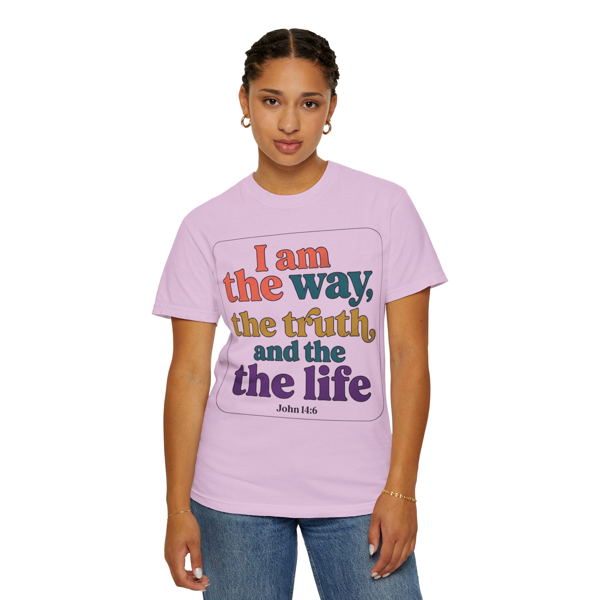 Christian T-Shirt — "I Am the Way, the Truth, and the Life" Retro Scripture Tee (John 14:6)