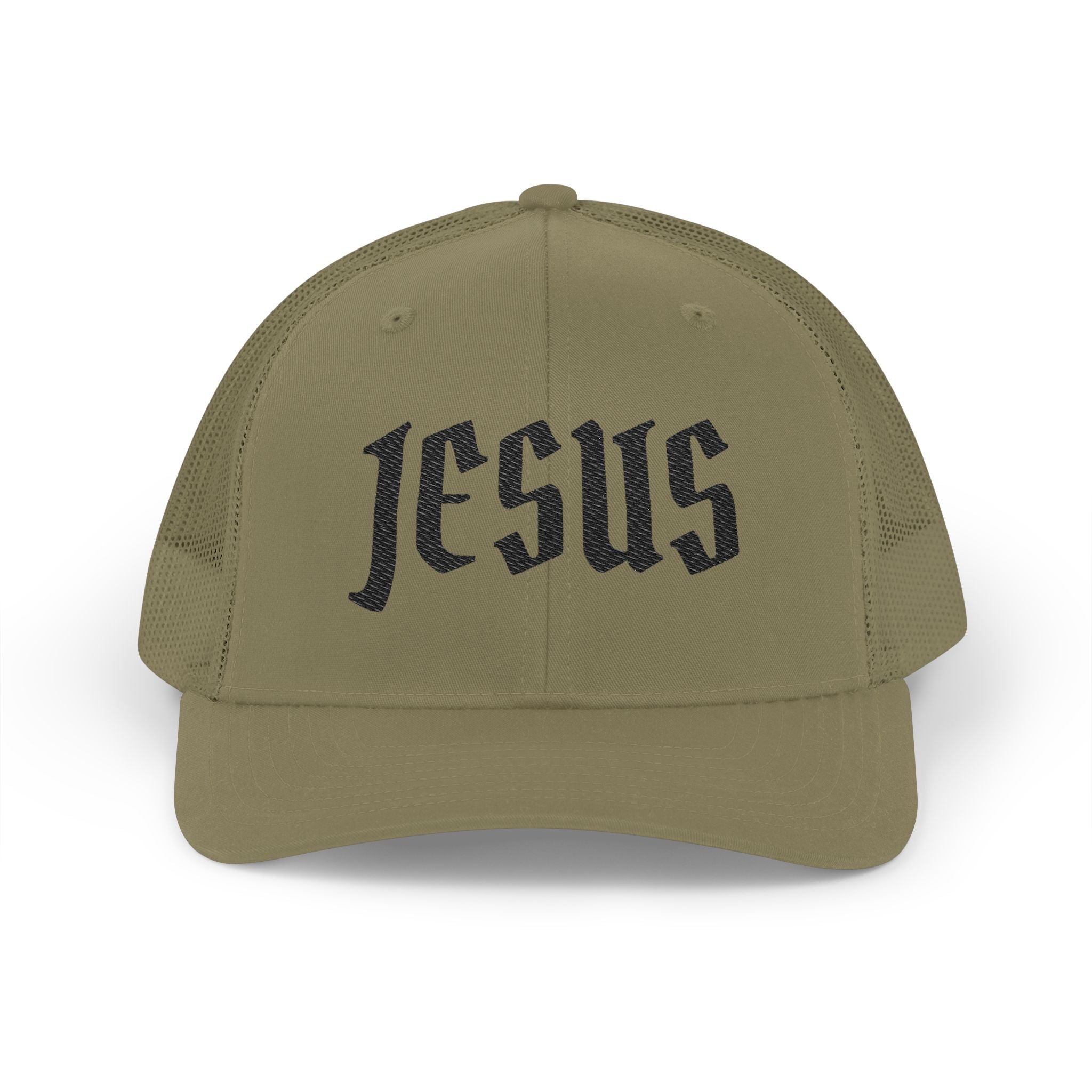 Jesus Embroidered Trucker Cap — Inspirational Snapback Hat