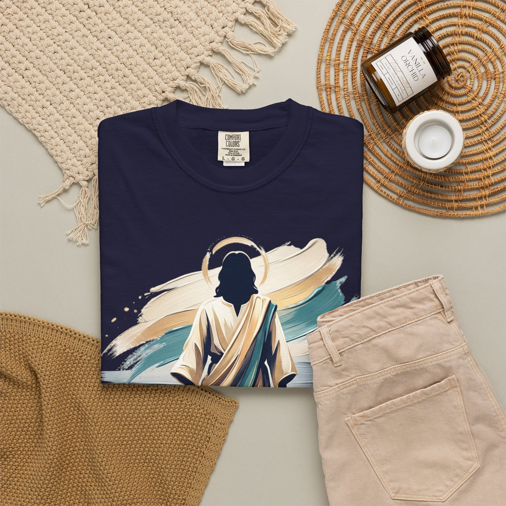 Jesus Walking on Water T-Shirt — Inspirational Christian Faith Tee
