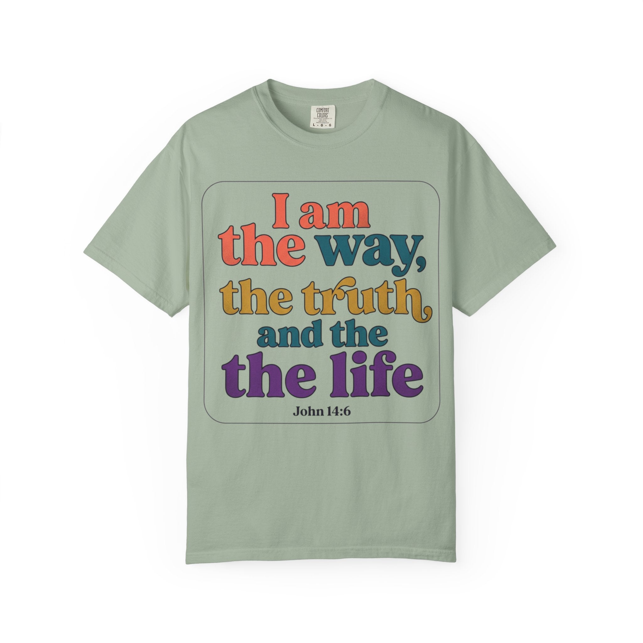 Christian T-Shirt — "I Am the Way, the Truth, and the Life" Retro Scripture Tee (John 14:6)