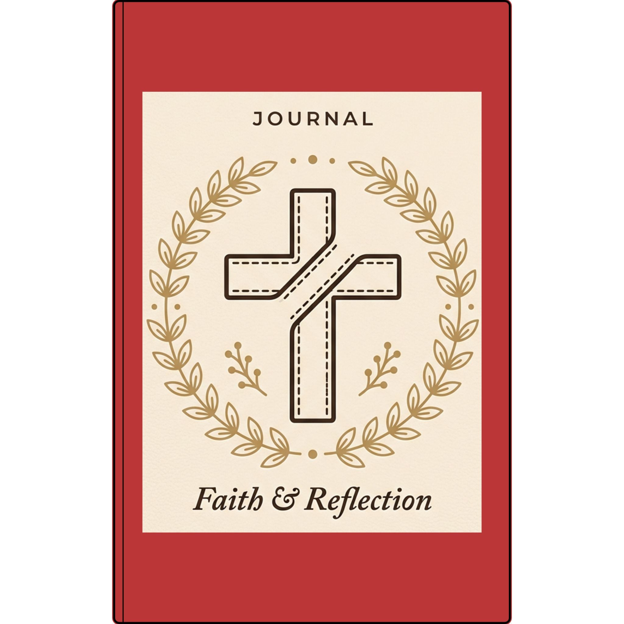 Faith & Reflection Cross Journal | Vegan Leather Notebook, Religious Devotional