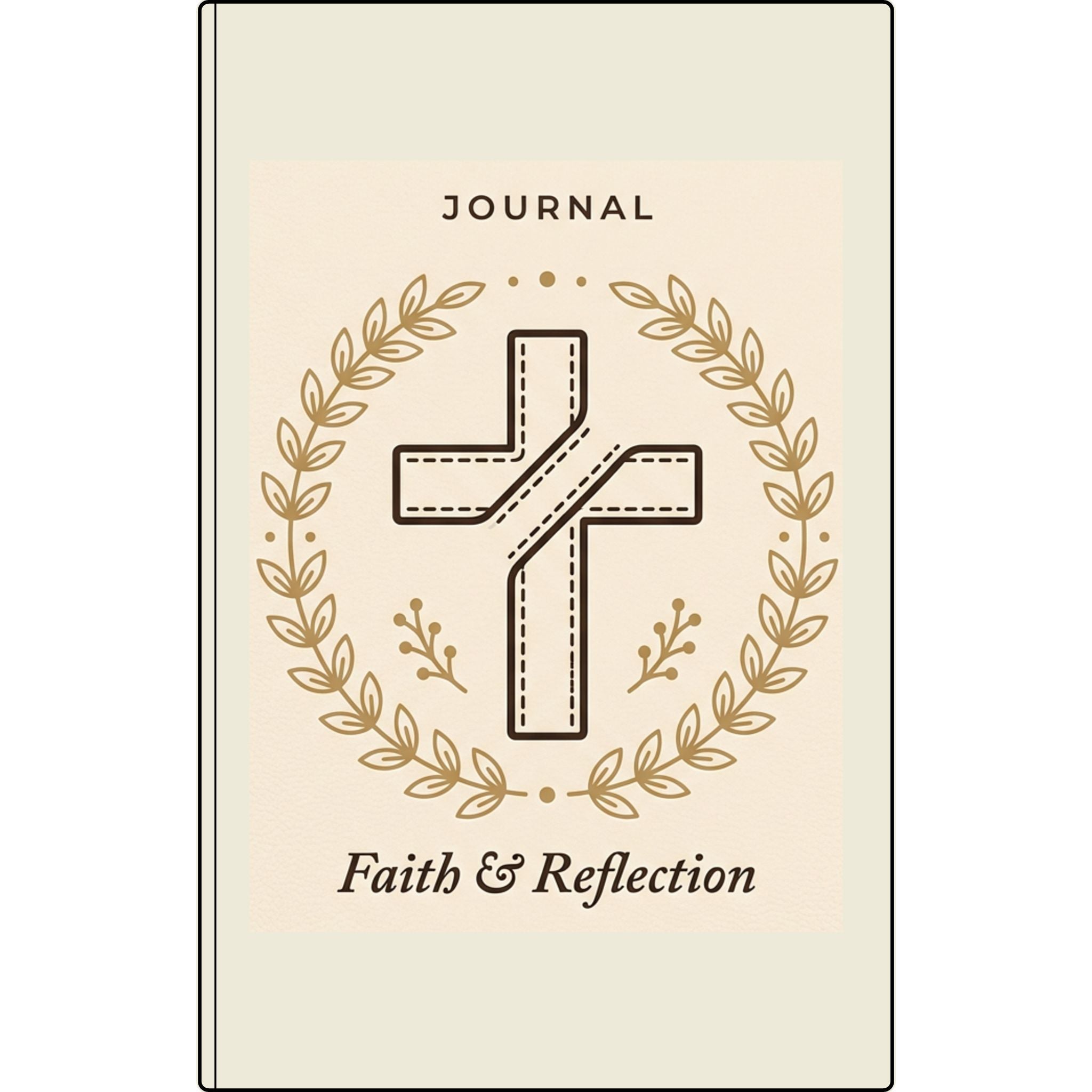 Faith & Reflection Cross Journal | Vegan Leather Notebook, Religious Devotional